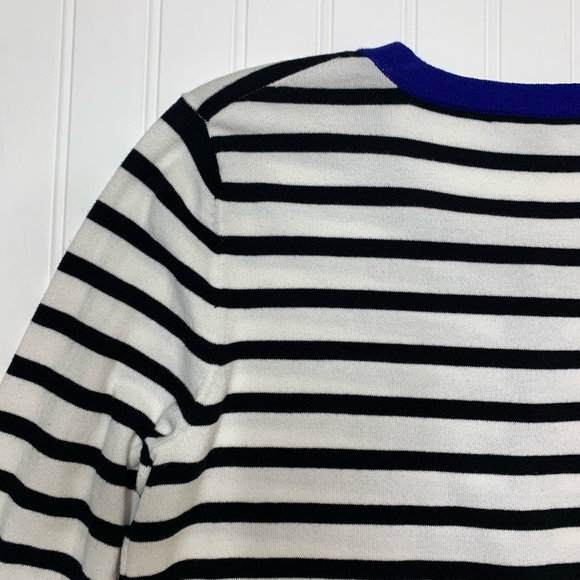 Anthropologie—Cable & Gage—Blue & White Cardigan - Picture 7 of 14